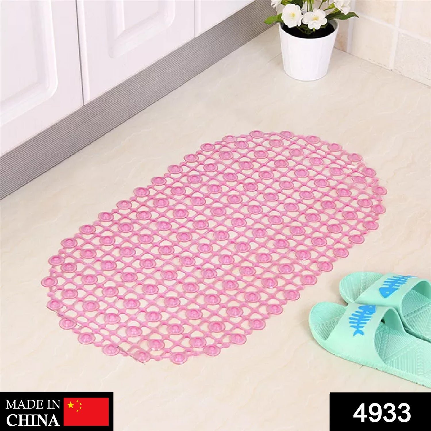 4933 Nonslip Soft Rubber Bath Mat for Bathtub and Shower, Anti Slip Bacterial Anti Bacterial Machine Washable PVC Bath Mat DeoDap 4933 Nonslip Soft Rubber Bath Mat for Bathtub and Shower, Anti Slip Bacterial Anti Bacterial Machine Washable PVC Bath Mat DeoDap
